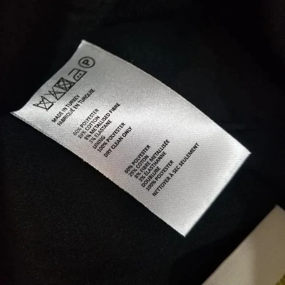 Maeve | Black & Metallic Floral Motif Ankle Pants Sz 0 - Picture 7 of 8